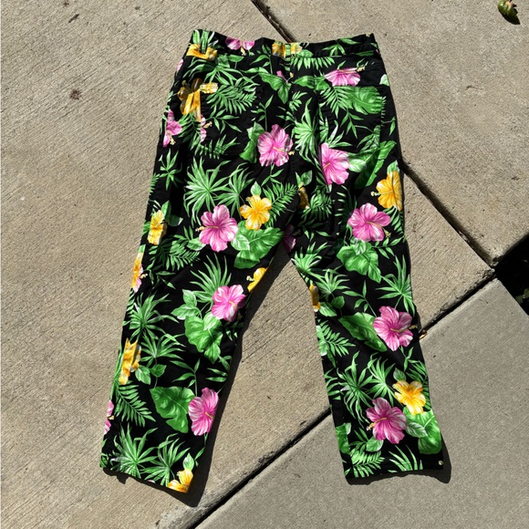 Lauren Ralph Lauren Tropical Print Plus Size Pants Size 16W - Picture 2 of 10